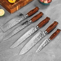 Couteaux de cuisine martelés japonais les plus pointus Couteau de chef professionnel pour la cuisine