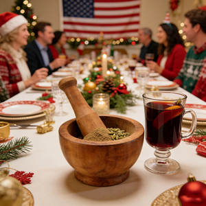 Set <span class=keywords><strong>Mortar</strong></span> Kayu Besar, Penggiling Tekan Penggiling Penghancur Mangkuk Bawang Putih Campuran Kayu Bambu Bawang Putih - Product Image 1