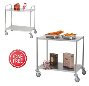 Kitchen Equipment Hotel catering trolley 2/3 tiers Service Cart Food Serving Trolley For Restaurant