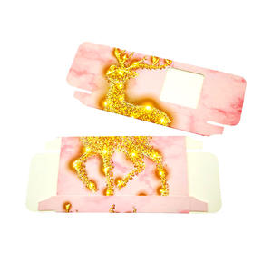 Logo stampato cartone colorato confezione cosmetica ciglia finte piccola scatola di carta con vetrina in Pvc - Product Image 5