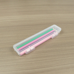 Transparent Rectangular Plastic Storage <b>Box</b> 18.6x3.8x2cm For Tools <b>Makeup</b> Pencils Fishing Gear Office Organizer - Product Image 3