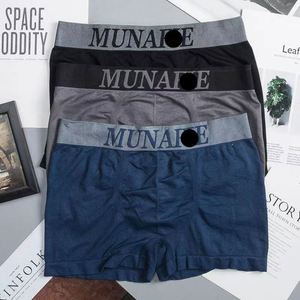 Men's Adult <b>Boxers</b> <b>Shorts</b> Solid Color Breathable Letter Pattern Large Size Loose Comfortable Underwear - Product Image 4