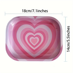 Carino con cuore rosa grazioso fiore di fragola, fiore di miele, disegno di latta in metallo per ragazza, vassoio di rotolamento in magazzino, regalo di san valentino - Product Image 5