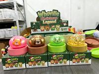 Jouet Squishy Monstre Vert de Noël pour Chien et Fille, Rempli de Pectine TPR, à Remontée Lente, Pailleté, Anti-Stress, Boîte Mystère