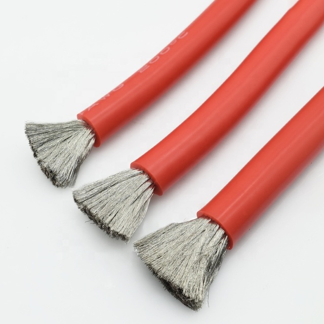 Extra High Flexible Stranded Tinned Copper Wire 0-10 AWG Silicone Rubber Insulated 600V Overhead Electric Cable