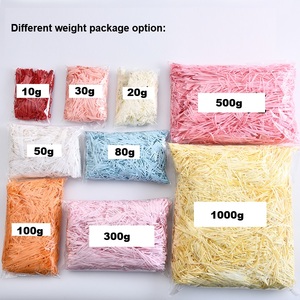 Trituras de papel de rafia de 100g para relleno de Cajas de Regalo, pelusa de papel cortada arrugada decorativa, Ideal para favores de boda, decoración de cajas de dulces - Product Image 2