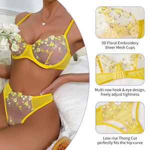 Colore brillante signora matura <span class=keywords><strong>molto</strong></span> bella caldo maturo donne <span class=keywords><strong>Sexy</strong></span> giallo Lingerie biancheria intima - Product Image 4