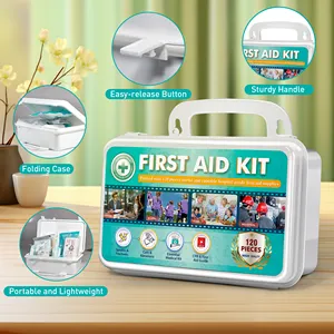 Customized Wholesale Medical Car Factory Travel Emergency Survival Waterproof First Aid Box PP First Aid Kit Box With Logo