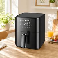 Friteuse à air intelligente sans huile avec panneau tactile, capacité 2,2 litres, personnalisable avec logo, kit de nettoyage facile pour cuisine