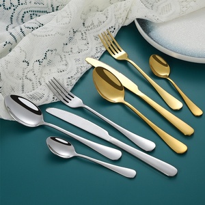 Thiết kế hiện đại 24-Piece thép không gỉ Bộ đồ ăn <span class=keywords><strong>Set</strong></span> với 10 dao nĩa và muỗng hộp gỗ Hộp Quà Tặng thiết lập - Product Image 4