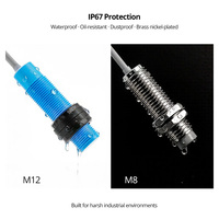 Capteur de proximité capacitif pour détection de matériaux non métalliques, série M8/M12/M18/M30, capteur de niveau IP67 NPN PNP normalement ouvert normalement fermé