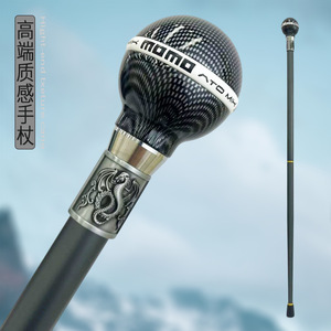 Bâton de marche en fibre de carbone Momo avec motif de dragon, canne de randonnée de luxe pour hommes et femmes - Product Image 1
