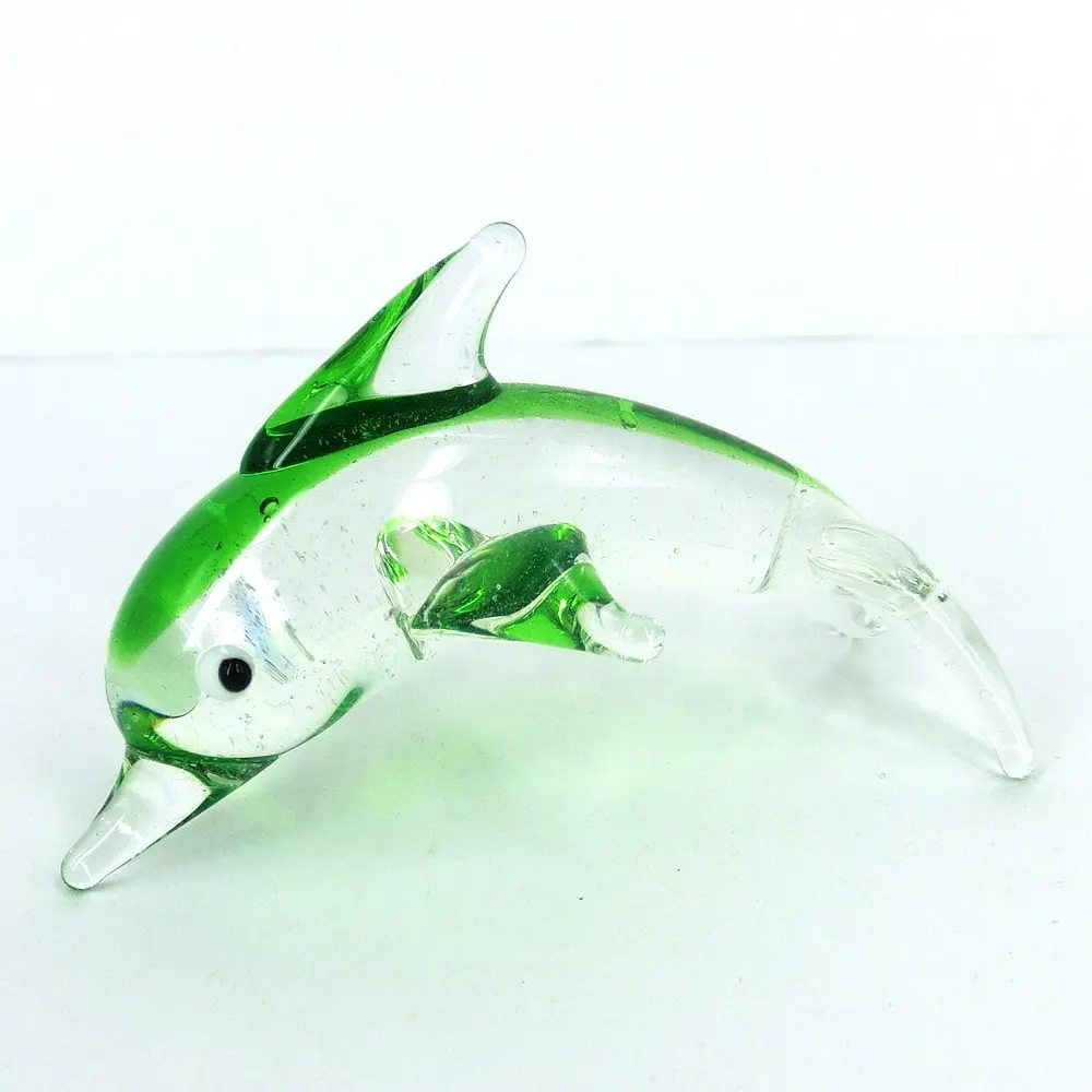 Wholesale crystal miniature glass dolphin figurine