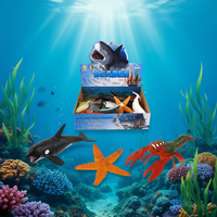 MAZZEO GIOCATTOLI Seabed World Animales Marinos, Juego de 12 Piezas, Juguete Educativo para Niños de 3+ Años