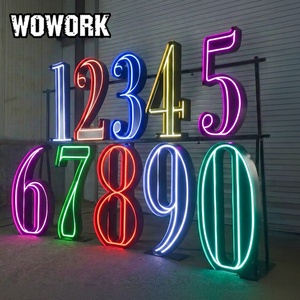 Lettres et chiffres géants lumineux en métal RGB LED de 3 pieds, 4 pieds, 5 pieds, 120 cm, empilables pour la décoration de mariage, de fête et d'événements - Product Image 2