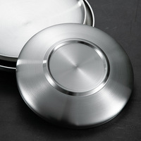 Zhenneng haute qualité 201 acier inoxydable argent or chargeur assiettes barbecue plateau plats et assiette assiette ronde pour la cuisine