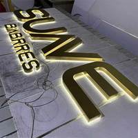 Letrero Luminoso LED 3D Personalizado con Letras de Canal Inverso, Marco de Metal Acrílico, Letrero Publicitario Comercial para Interiores y Exteriores