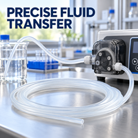 Tube en silicone translucide sur mesure, à paroi mince, flexible et creux, pour pompes péristaltiques et distribution automatique de liquides, OEM ODM