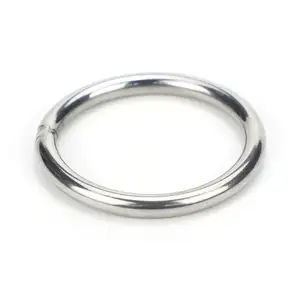 Custom 20Mm 35Mm Grote Zware Naadloze Gelaste Ronde O-Ringen 304 316 Rvs Marine Kwaliteit Ovale O-Ring Metalen O-Ringen