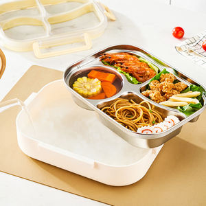 Lonchera Hermética de Acero Inoxidable 304, Portátil, Compartimentada, Apta para Microondas y Lavavajillas, Grande - Product Image 3