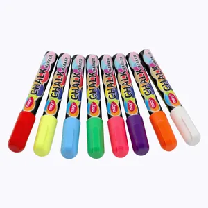 Professionelles Premium-Marker-Stift mit 6 mm Flüssigkeitskreide Chartenschrift-Set für Chalkboard Whiteboard-Autoglas in 8 Farben