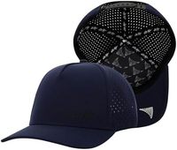 Gorra de Béisbol Personalizada al por Mayor, con Corte Láser, Perforada, de Poliéster Impermeable, con Cierre a Presión y Logotipo Personalizado