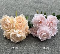 O-07232 desain baru Harga wajar peoni buatan bunga mawar harga paket inti bunga mawar Peony buatan