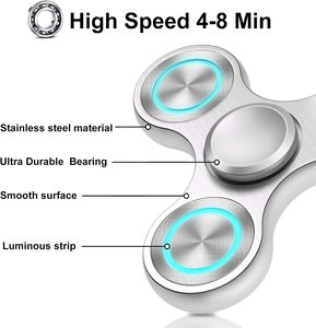 Dạ quang kim loại Fidget Spinners tốc độ cao 4-8 phút quay ADHD căng thẳng lo lắng làm giảm ngón tay <span class=keywords><strong>Spinner</strong></span> Đồ chơi cho người lớn và trẻ em - Product Image 3