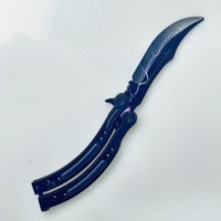 Couteau de chasse pliant portable, style papillon, non tranchant, sûr, pratique, tendance, pour l'entraînement et la mode des adolescents, très vendu