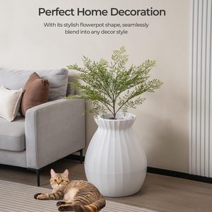 Vente en gros Bac à litière <span class=keywords><strong>pour</strong></span> <span class=keywords><strong>chat</strong></span> intelligent avec contrôle des odeurs Design <span class=keywords><strong>de</strong></span> pot <span class=keywords><strong>de</strong></span> fleurs élégant <span class=keywords><strong>pour</strong></span> grands chats - Product Image 2