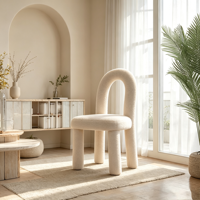 Chaise de maquillage moderne rembourrée en tissu avec dossier, tabouret de coiffeuse pour chambre à coucher, salon, salon de beauté, mobilier