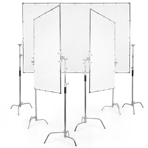 Dédié à la photographie Grand panneau d'écran à lumière douce en acier inoxydable avec écran réfléchissant papillon Caractéristique de levage mobile - Product Image 3