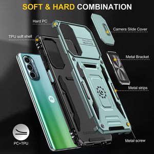 Funda de teléfono móvil con soporte de anillo de Metal a prueba de golpes híbrido de PC de TPU de lujo para Motorola <span class=keywords><strong>Moto</strong></span> G Stylus 2022 5G 4G G13 G53 - Product Image 6