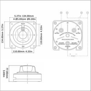Interrupteur de coupure de batterie/solénoïde double 175A EL EL-<span class=keywords><strong>621</strong></span>, état neuf, pour camping-car et yacht - Product Image 5