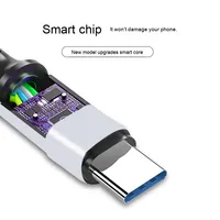 Kabel USB C Pengisi Daya Cepat 3A Produk Baru Laris Manis dengan Pelindung Anyaman dan Penutup PVC untuk iPhone