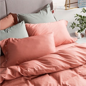 <strong>Super</strong> <strong>King</strong> <strong>Size</strong> Pure Cotton Sateen Comforter Set High Quality Solid Color Includes <strong>Fitted</strong> <strong>Sheet</strong> - Product Image 4