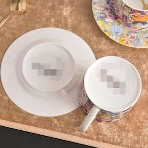 High Quality Luxury Bone China Coffee Mug <b>Teacup</b> Cartoon Ceramic Modern Tea Cup <b>and</b> <b>Saucer</b> Sets for Wedding - Product Image 4
