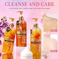 TWG RTS Vente en gros en stock 1000ml VC Gel douche exfoliant au curcuma Nettoyant hydratant éclaircissant pour le corps