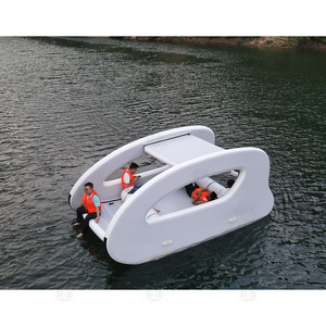 Inflatable Solar Powered <strong>Catamaran</strong> <strong>Foldable</strong> Boat Floating Platform Sofa for Water Play - Product Image 2