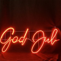 Lumière néon LED 2D, motif lettre GOD JUL, motif lumineux Joyeux Noël