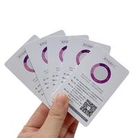 Étiquettes d'emballage personnalisées conçues pour les noms et les cartes de vacances en PVC à lumière bleue UV et à lumière bleue de petite quantité