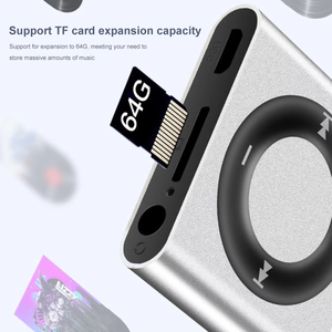 Reproductor MP3 Mini de Aleación de Aluminio Directo de Fábrica, Dispositivo de Audio Inalámbrico BT 5.1 con Altavoz Incorporado, Caja de Música Portátil Compatible con Tarjeta TF - Product Image 4