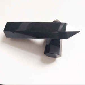 Vente en gros : Obélisque en cristal de quartz naturel, pointe de baguette en obsidienne noire charmante pour la décoration - Product Image 6