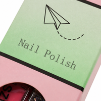 Boîte à vernis à ongles en carton écologique, pliable, pour cosmétiques, parfums, produits de soin de la peau, emballage d'huile à ongles