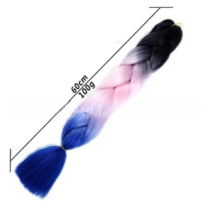 Estensioni per <span class=keywords><strong>Capelli</strong></span> Sintetici Tinti a Trama Singola, Vendita all'Ingrosso di <span class=keywords><strong>Trecce</strong></span> <span class=keywords><strong>Africane</strong></span> Jumbo <span class=keywords><strong>con</strong></span> Lunghezza Personalizzabile - Product Image 4