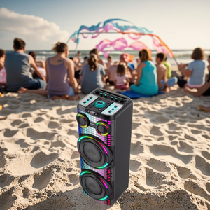 Altavoz Profesional Inalámbrico Potente para DJ y Karaoke, con Bluetooth 5.0, Luces RGB, Manos Libres, con Ruedas, para Exteriores - Product Image 4