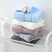 Usine en gros vente chaude de haute qualité 100% coton à longues fibres visage main serviette de bain avec broderie personnalisé éco-emballage