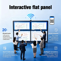 Pantallas Interactivas Digitales Inteligentes con Panel Plano Interactivo Táctil de 55 65 75 85 86 98 110 Pulgadas, 4k LCD, para la Enseñanza en Escuelas
