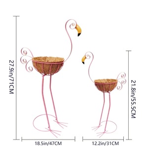 Ensemble de 2 pièces <span class=keywords><strong>Décoration</strong></span> de <span class=keywords><strong>jardin</strong></span> d'extérieur Pot de plante en <span class=keywords><strong>métal</strong></span> Artisanat Créatif Support de fleurs en paon <span class=keywords><strong>Décoration</strong></span> de <span class=keywords><strong>jardin</strong></span> - Product Image 5