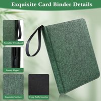 KAVO I Porte-cartes professionnel 900 pochettes, pochettes de rangement en tissu polyester, fermeture éclair, pochettes double face, cartes standard